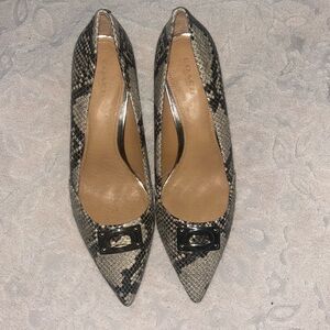 Coach snakeskin Zia natural sneak heels